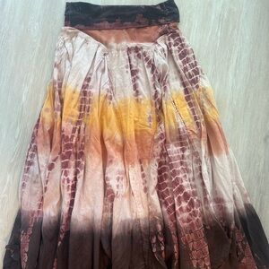 Boho Tie-Dye Maxi Skirt